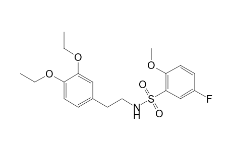 Benzenesulfonamide, N-[2-(3,4-diethoxyphenyl)ethyl]-5-fluoro-2-methoxy-