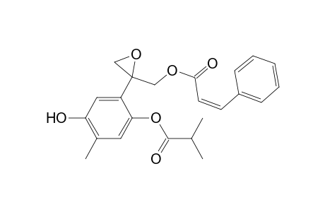 2-Propenoic acid, 3-phenyl-, [2-[5-hydroxy-4-methyl-2-(2-methyl-1-oxopropoxy)phenyl]oxiranyl]methy l ester