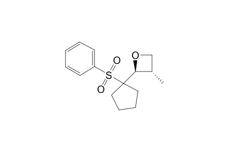(2R*,3S*)-3-Methyl-2-[1'-phenylsulfonylcyclopentyl]oxtane