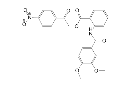 benzoic acid, 2-[(3,4-dimethoxybenzoyl)amino]-, 2-(4-nitrophenyl)-2-oxoethyl ester