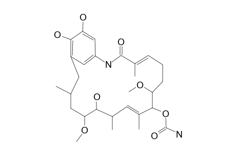 carbamic acid [(8E,14E)-6,20,21-trihydroxy-16-keto-5,11-dimethoxy-3,7,9,15-tetramethyl-17-azabicyclo[16.3.1]docosa-1(21),8,14,18(22),19-pentaen-10-yl] ester