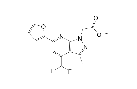 1H-pyrazolo[3,4-b]pyridine-1-acetic acid, 4-(difluoromethyl)-6-(2-furanyl)-3-methyl-, methyl ester