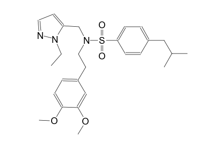 benzenesulfonamide, N-[2-(3,4-dimethoxyphenyl)ethyl]-N-[(1-ethyl-1H-pyrazol-5-yl)methyl]-4-(2-methylpropyl)-