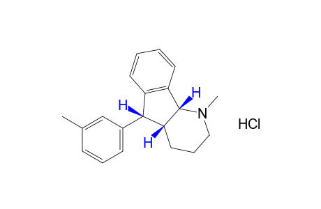 cis-4a,5,cis-4a,9b-2,3,4,4a,5,9b-hexahydro-1-methyl-5-m-tolyl-1H-indeno[1,2-b]pyridine, hydrochloride