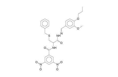 S-Benzyl-N-(3,5-dinitrobenzoyl)cysteine N'-(3-methoxy-4-propoxybenzylidene)hydrazide