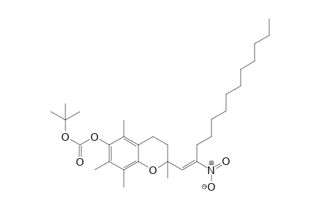 tert-butyl [2,5,7,8-tetramethyl-2-[(E)-2-nitrotridec-1-enyl]chroman-6-yl] carbonate
