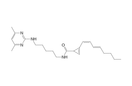 1-(1,3-n-octadienyl)-3-(5-((4,6-dimethyl-2-pyrimidinyl)amino)pentyl)-carbamylcyclopropene