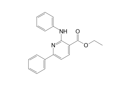 2-Anilino-6-phenyl-3-pyridinecarboxylic acid ethyl ester