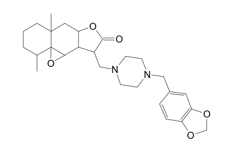 2H-benzo[f]oxireno[2,3-e]benzofuran-8(9H)-one, 9-[[4-(1,3-benzodioxol-5-ylmethyl)-1-piperazinyl]methyl]octahydro-2,5a-dimethyl-