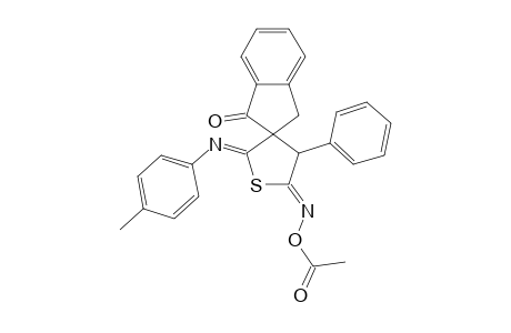 5'-ACETOXYIMINO-2'-(4-METHYLPHENYLIMINO)-4'-PHENYL-1-OXO-2',3',4',5'-TETRAHYDROSPIRO-[INDANE-2,3'-THIOPHENE]