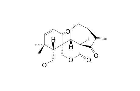 LAXIFLORIN-B;1,15-DIOXO-6-HYDROXY-6,7-SECO-ENT-KAURA-2,16-DIEN-7,20-OLIDE