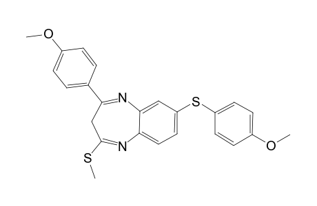 2-METHYLTHIO-3H-4-(PARA-METHOXYPHENYL)-7-(PARA-METHOXYPHENYLTHIO)-1,5-BENZO-DIAZENPINE