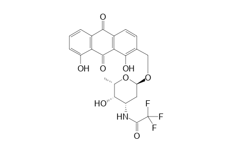 1,8-Dihydroxy-2-[1-O-(2',3',6'-trideoxy-3'-trifluoroacetamido-.alpha.-L-lyxo-hexopyranosyl)methyl]-9,10-anthraquinone