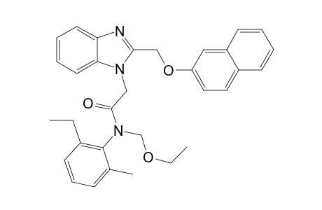 1H-1,3-Benzimidazole-1-acetamide, N-(ethoxymethyl)-N-(2-ethyl-6-methylphenyl)-2-[(2-naphthalenyloxy)methyl]-