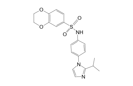 1,4-Benzodioxin-6-sulfonamide, 2,3-dihydro-N-[4-[2-(1-methylethyl)-1H-imidazol-1-yl]phenyl]-