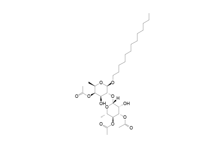 Tridecyl 4-O-Acetyl-6-deoxy-2-O-(3,4-di-O-acetyl-6-deoxy-.alpha.-l-mannopyranosyl)-.beta.-D-galactopyranoside