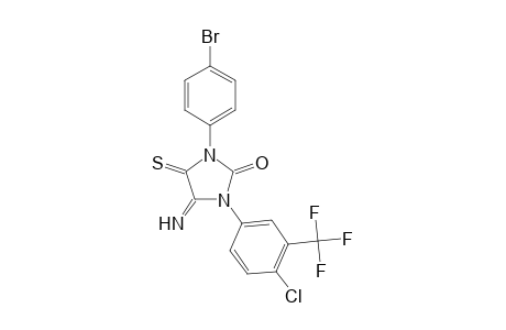 1-(4-Bromophenyl)-3-(4-chloro-3-(trifluoromethyl)phenyl)-4-imino-5-thioxoimidazolidin-2-one