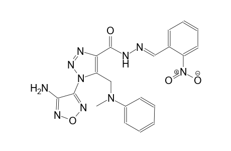 1-(4-amino-1,2,5-oxadiazol-3-yl)-5-[(methylanilino)methyl]-N'-[(E)-(2-nitrophenyl)methylidene]-1H-1,2,3-triazole-4-carbohydrazide