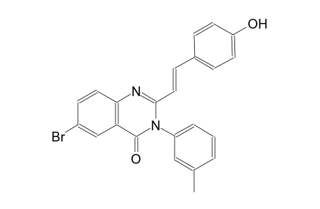 6-bromo-2-[(E)-2-(4-hydroxyphenyl)ethenyl]-3-(3-methylphenyl)-4(3H)-quinazolinone