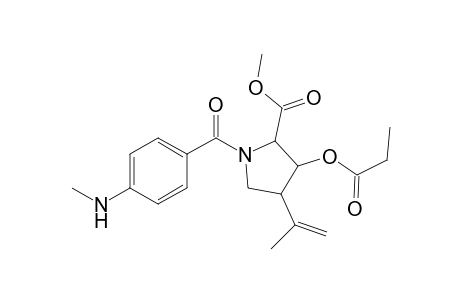 Methyl 1-[ 4'-( N-methylamino)benzoyl]-2-methoxycarbonyl-4-(1'-methylethenyl)-3-pyrrolidinyl acetate