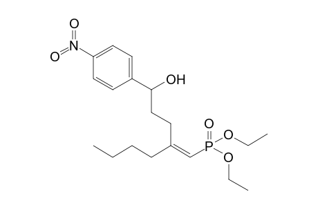 (E)-Diethyl 2-(3-hydroxy-3-(4-nitrpphenyl)propyl)hex-1-enylphosphonate