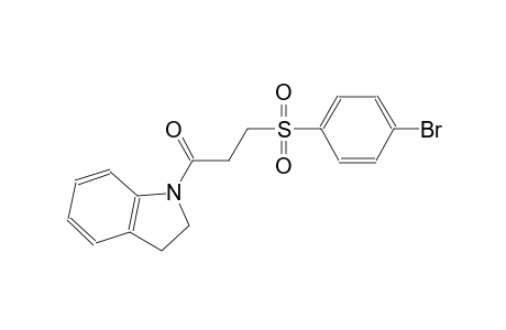 1H-indole, 1-[3-[(4-bromophenyl)sulfonyl]-1-oxopropyl]-2,3-dihydro-