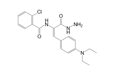 2-chloro-N-[(E)-2-[4-(diethylamino)phenyl]-1-(hydrazinocarbonyl)ethenyl]benzamide