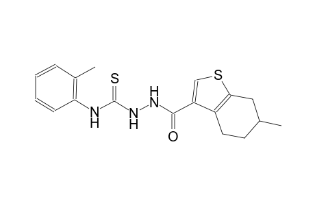 N-(2-methylphenyl)-2-[(6-methyl-4,5,6,7-tetrahydro-1-benzothien-3-yl)carbonyl]hydrazinecarbothioamide