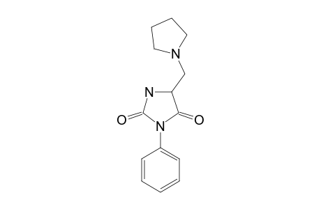 3-PHENYL-5-(PYRROLIDIN-1-YLMETHYL)-IMIDAZOLIDINE-2,4-DIONE