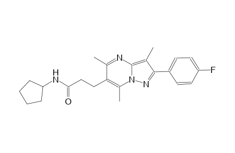 pyrazolo[1,5-a]pyrimidine-6-propanamide, N-cyclopentyl-2-(4-fluorophenyl)-3,5,7-trimethyl-