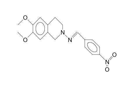 6,7-Dimethoxy-2-(4-nitro-benzylidenamino)-1,2,3,4-tetrahydro-isoquinoline