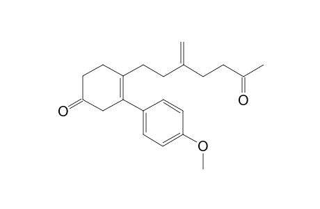 3-(4-Methoxyphenyl)-4-(3-methylene-6-oxohepty)cyclohex-3-enone