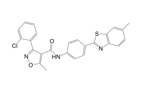 3-(2-chlorophenyl)-5-methyl-N-[4-(6-methyl-1,3-benzothiazol-2-yl)phenyl]-4-isoxazolecarboxamide
