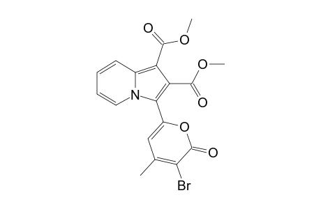 3-(5-bromo-4-methyl-6-oxo-2-pyranyl)indolizine-1,2-dicarboxylic acid dimethyl ester