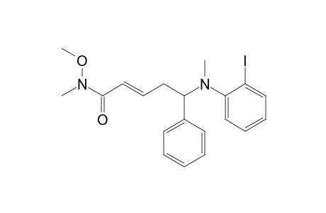 (E)-5-[(2-iodophenyl)(methyl)amino]-N-methoxy-N-methyl-5-phenylpent-2-enamide