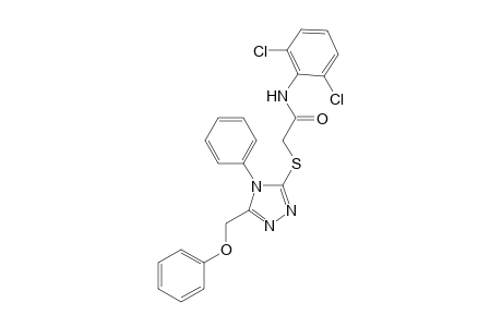N-(2,6-dichlorophenyl)-2-[[5-(phenoxymethyl)-4-phenyl-1,2,4-triazol-3-yl]sulfanyl]acetamide