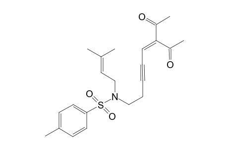 3-{5-[N-Tosyl-(3-methylbut-2-en-1-yl)aza]pent-2-yn-1-ylidene}pentane-2,4-dione