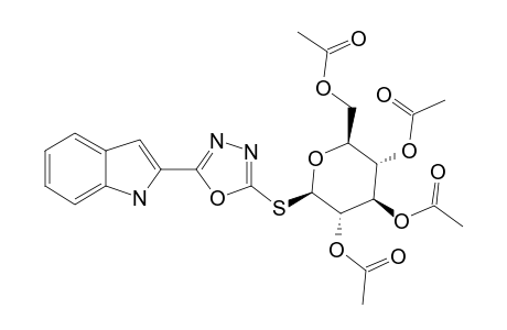 2-(2,3,4,6-TETRA-O-ACETYL-BETA-D-GLUCOPYRANOSYLSULFANYL)-5-(1H-INDOL-2-YL)-1,3,4-OXADIAZOLE