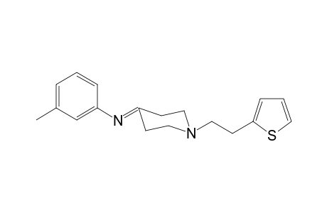 N-(3-Methylphenyl)-1-[2-(thiophen-2-yl)ethyl]piperidin-4-imine