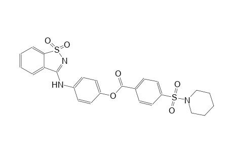 4-[(1,1-dioxido-1,2-benzisothiazol-3-yl)amino]phenyl 4-(1-piperidinylsulfonyl)benzoate