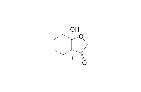3a-methyl-7a-oxidanyl-4,5,6,7-tetrahydro-1-benzofuran-3-one