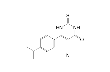 4-hydroxy-6-(4-isopropylphenyl)-2-sulfanyl-5-pyrimidinecarbonitrile
