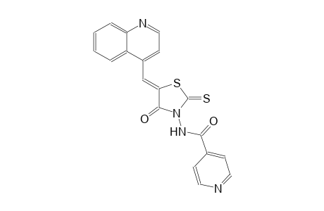 4-pyridinecarboxamide, N-[(5Z)-4-oxo-5-(4-quinolinylmethylene)-2-thioxothiazolidinyl]-