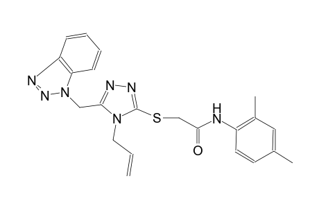 2-{[4-allyl-5-(1H-1,2,3-benzotriazol-1-ylmethyl)-4H-1,2,4-triazol-3-yl]sulfanyl}-N-(2,4-dimethylphenyl)acetamide