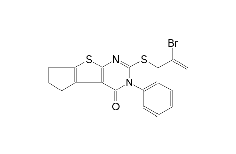 4H-cyclopenta[4,5]thieno[2,3-d]pyrimidin-4-one, 2-[(2-bromo-2-propenyl)thio]-3,5,6,7-tetrahydro-3-phenyl-