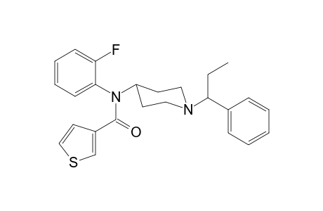 N-2-Fluorophenyl-N-[1-(1-phenylpropyl)piperidin-4-yl]thiophene-3-carboxamide
