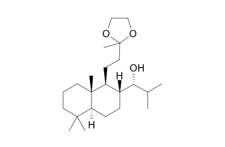 13-Methyl-13-ethylenedioxy-13,14-seco-totaran-14-ol