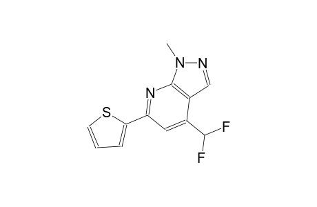 1H-pyrazolo[3,4-b]pyridine, 4-(difluoromethyl)-1-methyl-6-(2-thienyl)-