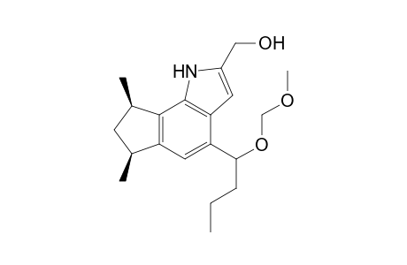 (cis)-4-[1'-(Methoxymethyl)oxybutyl]-6,8-dimethyl-1,6,7,8-tetrahydrocyclopent[g]indole-2-methanol
