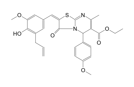ethyl (2E)-2-(3-allyl-4-hydroxy-5-methoxybenzylidene)-5-(4-methoxyphenyl)-7-methyl-3-oxo-2,3-dihydro-5H-[1,3]thiazolo[3,2-a]pyrimidine-6-carboxylate
